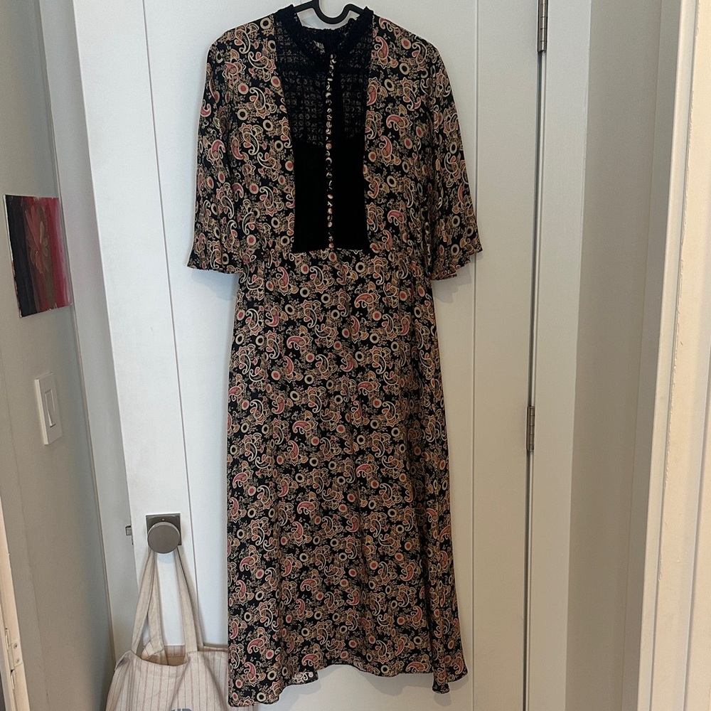Floral Black and Pink Dress